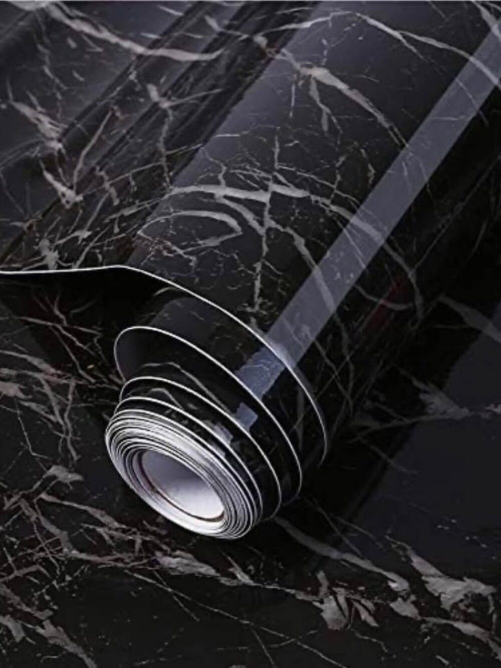 Marble Countertop Contact Paper Waterproof Kitchen Black Roll Self Adhesive